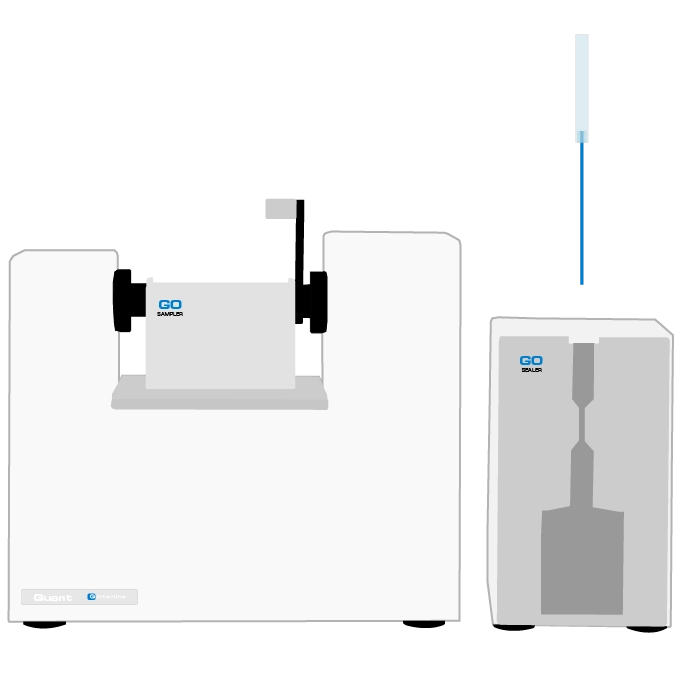 Illustration du DairyQuant GO Sealer et Sampler avec la Pivette® bleue